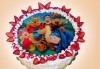 Кръгла детска торта 10 парчета с фотоснимка с любими герои или снимка по избор от Сладкарница Орхидея! - thumb 3