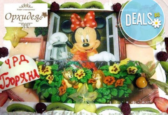 Зарадвайте детето с торта Мики Маус или с фотоснимка на любим приказен герой от Сладкарница Орхидея - Снимка 1