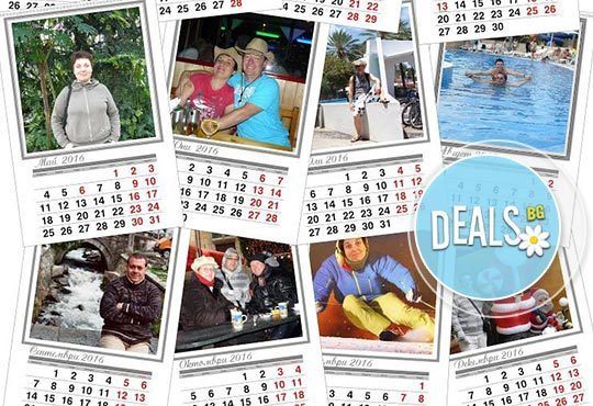 Супер подарък за Вашите близки! Голям стенен „13 листов календар” с 12 Ваши снимки от Офис 2 - Снимка 1