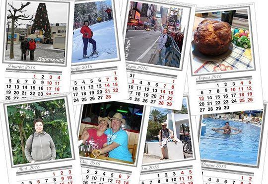 Супер подарък за Вашите близки! Голям стенен „13 листов календар” с 12 Ваши снимки от Офис 2 - Снимка 2