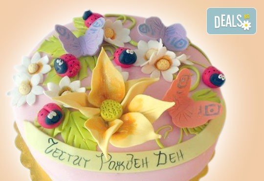 Празнична торта с пъстри цветя, дизайн на Сладкарница Джорджо Джани - Снимка 8