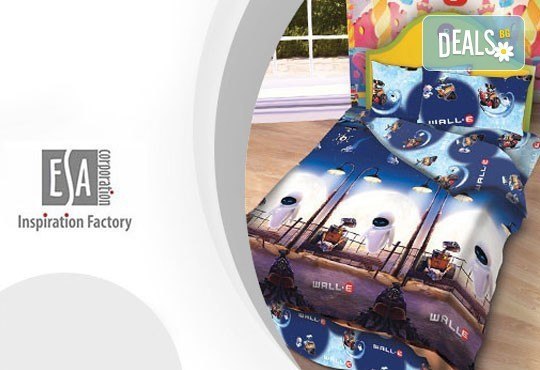 Направете страхотен подарък на Вашето дете за Коледа! Единичен спален комплект ''Уоли'' с олекотена завивка от ЕСА Корпорация! - Снимка 1