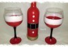 Оригинален подарък за Коледа:ръчно декорирани бутилка вино и 2бр рисувани чаши - в комплект или поотделно от Арт Магазин - thumb 3
