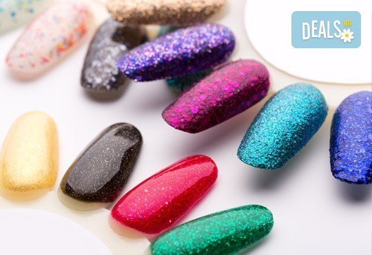 Изящен маникюр с гел лак Bluesky и 2 декорации, бонус безплатно сваляне на стар гел лак в център за масажи Шоколад - Снимка 1