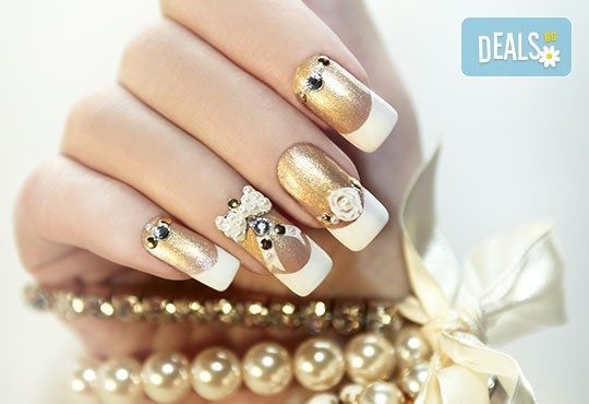 Красиви нокти! Ноктопластика с изграждане с гел + четири авторски декорации в Салон за красота Belisimas, жк Тракия - Снимка 2