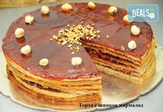 1 кг домашна торта по избор - с шипков мармалад или боров мед от Виенски салон Лагуна! Предплати сега 1 лв. - Снимка 1