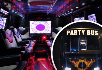 За една незабравима вечер! Наем на пътуващ Party Bus за 1 или 2 часа с 32 седящи места и еротична шоу програма!