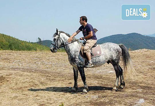 ДВА часа коннен преход - конна езда/ разходка с кон за начинаещи с инструктор в полите на Родопите от Конна база Стела - Снимка 2