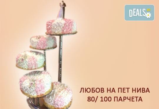Сватбена VIP торта 80, 100 или 160 парчета по дизайн на Сладкарница Джорджо Джани - Снимка 6