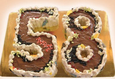 Шоколадови празници с торта Шоколадови цифри и букви от Сладкарница Орхидея