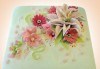 Празнична торта Честито кумство с пъстри цветя, дизайн сърце или златни орнаменти от Сладкарница Джорджо Джани - thumb 5