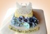 Празнична торта Честито кумство с пъстри цветя, дизайн сърце или златни орнаменти от Сладкарница Джорджо Джани - thumb 17