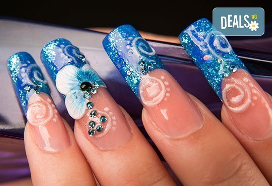 Красиви нокти! Ноктопластика с изграждане с гел + четири авторски декорации в Салон за красота Belisimas, жк Тракия - Снимка 1
