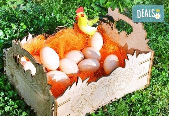 Внесете уют за празника - декорирайте смело! Дървена щайгичка с пирографирани великденски яйца от Gift Express! - Снимка 3