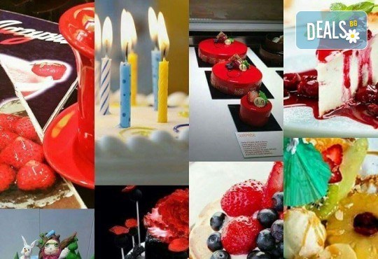 Уникално вкусна и красива торта - богата мозайка от плодове, с нежен баварски крем и ароматни бутер платки от Виенски салон Лагуна! - Снимка 8