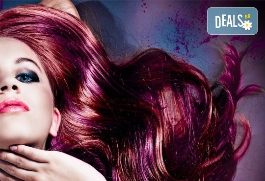Боядисване с Ваша боя, подстригване, възстановяваща ампула, маска и оформяне на косата в салон Визия и стил, Пловдив - Снимка 1