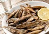 Един килограм пържена риба: барбун, сафрид, цаца и хек с картофки и лютеница в Bar & Dinner SEVEN7A! - thumb 1