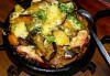 Сач Караджата, с пилешко, свинско, кълцана наденица, зеленчуци, кашкавал, 0.650 г. и 2 шопски салати от ресторант механа Караджата! - thumb 1