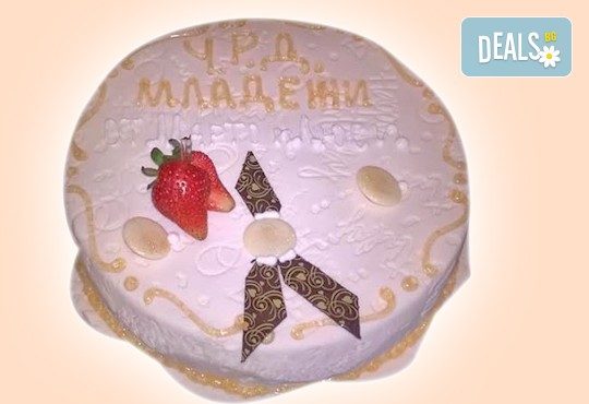 Бутикова торта с щампа Happy Birthday, перли, орхидеи, рози и любими детски герои от сладкарница Орхидея! - Снимка 13