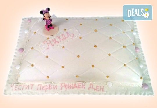 Бутикова торта с щампа Happy Birthday, перли, орхидеи, рози и любими детски герои от сладкарница Орхидея! - Снимка 10
