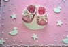 Бутикова торта с щампа Happy Birthday, перли, орхидеи, рози и любими детски герои от сладкарница Орхидея! - thumb 3