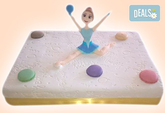 Бутикова торта с щампа Happy Birthday, перли, орхидеи, рози и любими детски герои от сладкарница Орхидея! - Снимка 5