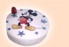 Бутикова торта с щампа Happy Birthday, перли, орхидеи, рози и любими детски герои от сладкарница Орхидея! - thumb 1
