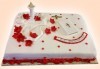 Красива тортa за Кръщенe - с надпис Честито свето кръщене, кръстче, Библия и свещ от Сладкарница Джорджо Джани - thumb 2