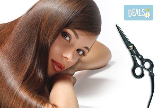 Подстригване с гореща ножица, масажно измиване, терапия с инфрачервена преса, оформяне със сешоар в Салон Flowers 2 в Хаджи Димитър! - Снимка 1