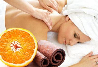 Ароматен релакс и презареждане с енергия! Цялостен масаж с екзотични масла портокал или канела в SPA център Senses Massage & Recreation!