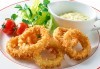 Панирани пресни калмари със сос айоли и домашни пържени картофи с розмарин от Club Gramophone - Sushi Zone! - thumb 1