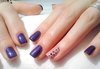 Класически маникюр с гел лак SNB/Bluesky и 2 декорации с печати или гел върху естествен нокът и маникюр с лак China Glaze в салон Flowers - thumb1 7