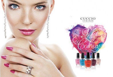 Маникюр с Cuccio Colour Veneer - класически лак или гел лак, и бонус 2 декорации, в студио BLOOM beauty & spa!
