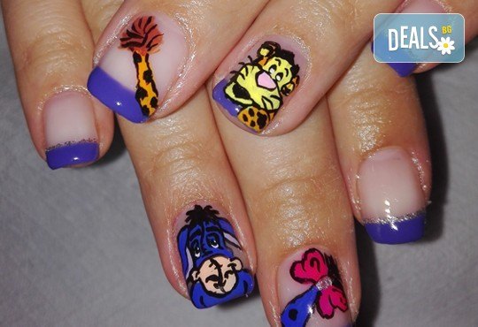 Ноктопластика чрез изграждане с гел, лакиране с гел лак и 4 декорации или 3D елементи за вграждане в Iguana Beauty Studio - Снимка 13