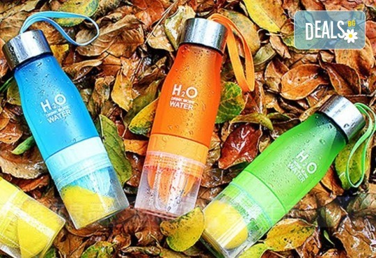 2 в 1 - съчетайте полезно и приятно за един добър ден! Иновативна бутилка за вода с цитрус преса от Нет Стор! - Снимка 2