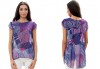 За женствен и изискан стил! Вземете пъстра туника в синьо-розово или блуза в бежово, изработена от 100% вискоза, от Модна къща Ревю! - thumb 1