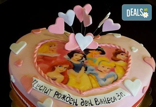 За момичета! Красиви детски торти за момичета с принцеси и приказни феи + ръчно моделирана декорация от Сладкарница Джорджо Джани - Снимка 24