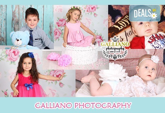 Професионална фотосесия за бебета в студио с 35 обработени кадъра с красиви декори и аксесоари от GALLIANO PHOTHOGRAPHY! - Снимка 9