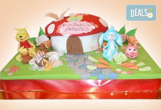 Смърфове, Миньони и Мечо Пух! Голяма детска 3D торта 37 ПАРЧЕТА с фигурална ръчно изработена декорация от Сладкарница Джорджо Джани - Снимка 11