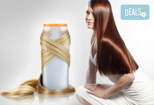 Подстригване, терапия за коса с кератин за възстановяване и блясък с професионални италиански продукти Selective Professional и прическа в студио за красота LD - Снимка 2