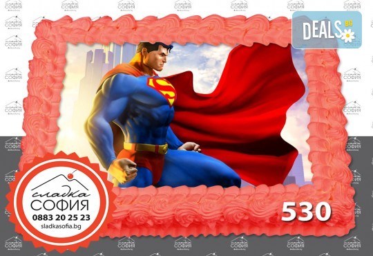 Изненадайте своя малчуган! Детски торти с картинки на любим герой и пълнеж по избор, надпис и кутия от Сладка София! - Снимка 18