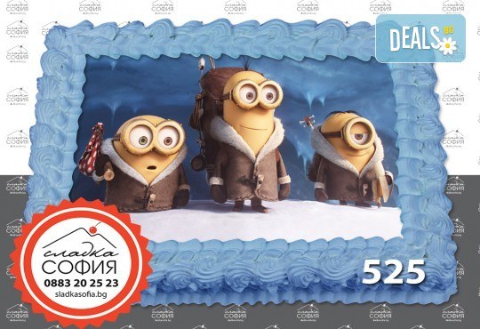 Изненадайте своя малчуган! Детски торти с картинки на любим герой и пълнеж по избор, надпис и кутия от Сладка София! - Снимка 10