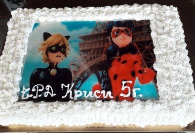 С любима снимка! Голяма детска торта 20, 25 или 30 парчета със снимка на любим герой от Сладкарница Джорджо Джани!