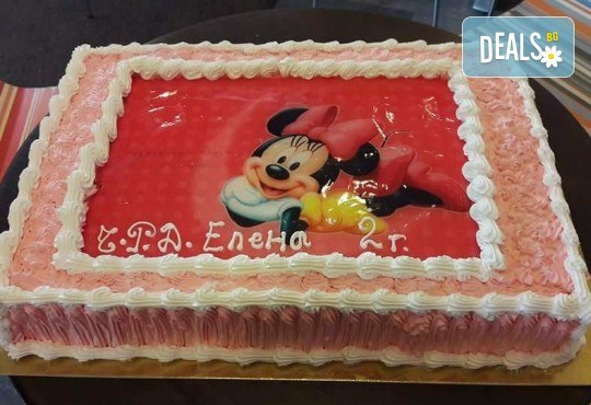 С любима снимка! Голяма детска торта 20, 25 или 30 парчета със снимка на любим герой от Сладкарница Джорджо Джани! - Снимка 10