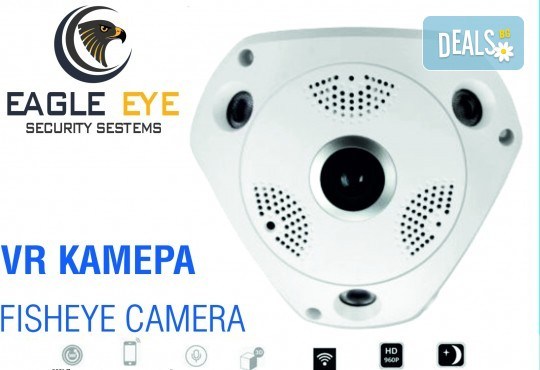 Професионална защита за дома или офиса! Панорамна VR камера Еagle eye security от Grizzly Mall - Снимка 1