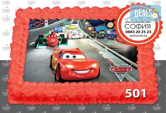 Изненадайте своя малчуган! Детски торти с картинки на любим герой и пълнеж по избор, надпис и кутия от Сладка София! - Снимка 36