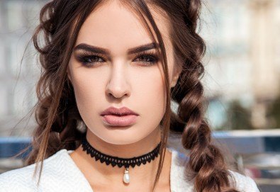 Подстригване, дълбока терапия за коса по избор - против пърхот, косопад, арганова, кератинова или с ботокс ефект, и оформяне на прическа със сешоар, преса или плитка в Beauty Vision!