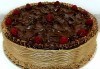 Изненадайте любимите си хора с торта с течен шоколад и малини, 14-16 парчета, от сладкарница Черешка! - thumb 1