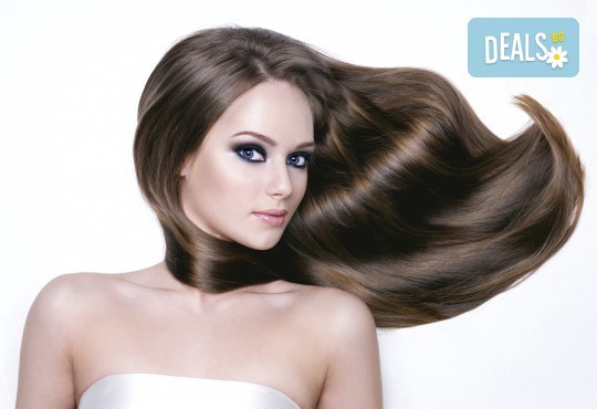 Ултразвукова биоламинираща терапия за коса, обработване със студена URS преса и оформяне със сешоар в Женско царство - Студентски град - Снимка 1