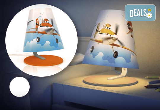 Детска нощна лампа на Philips с безопасен дизайн с героите от анимацията Planes - Снимка 1